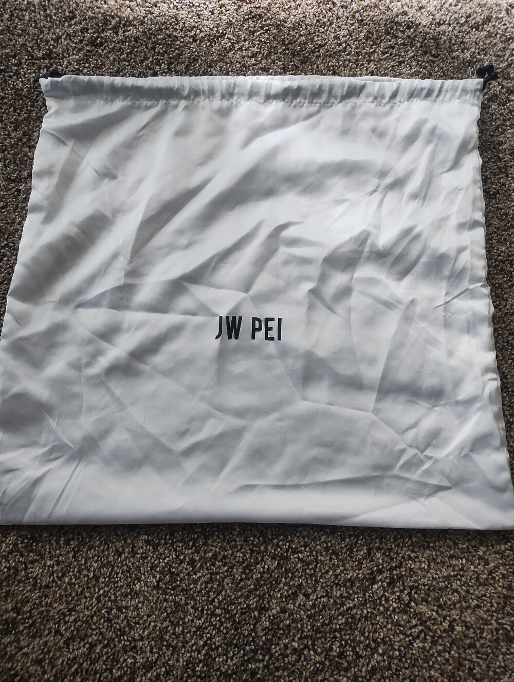 JW PEI White Drawstring Dust Bag